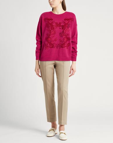 Woman Sweater Fuchsia Size L Wool, Cashmere