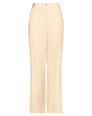 Woman Pants Sand Size 6 Rayon, Polyester
