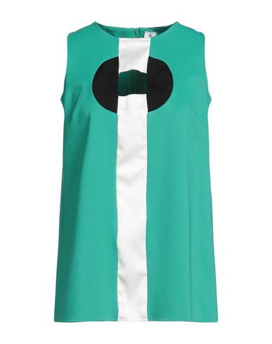 Woman Top Green Size 6 Viscose, Polyamide, Elastane