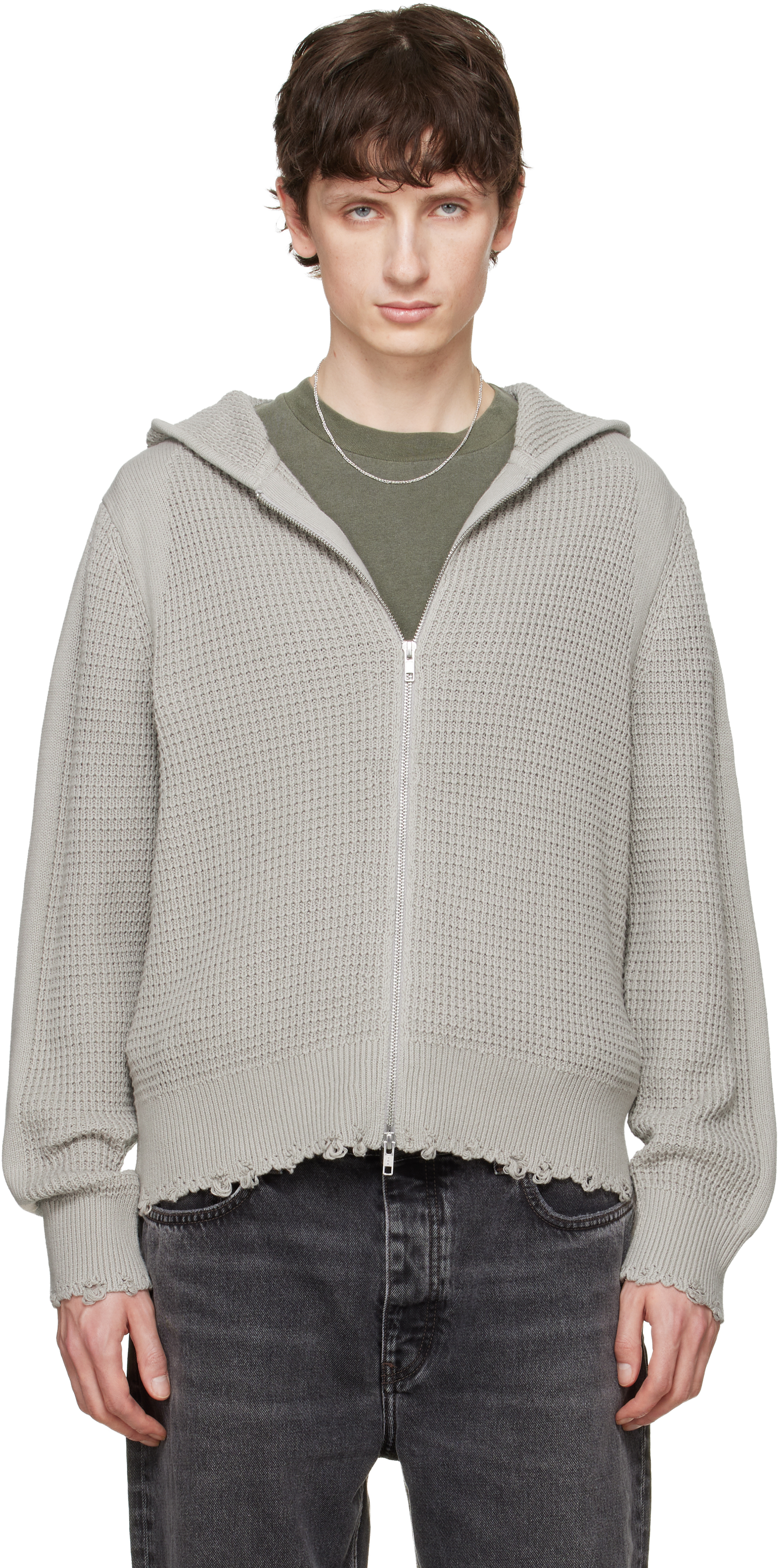 Gray Glasgow Knit Hoodie