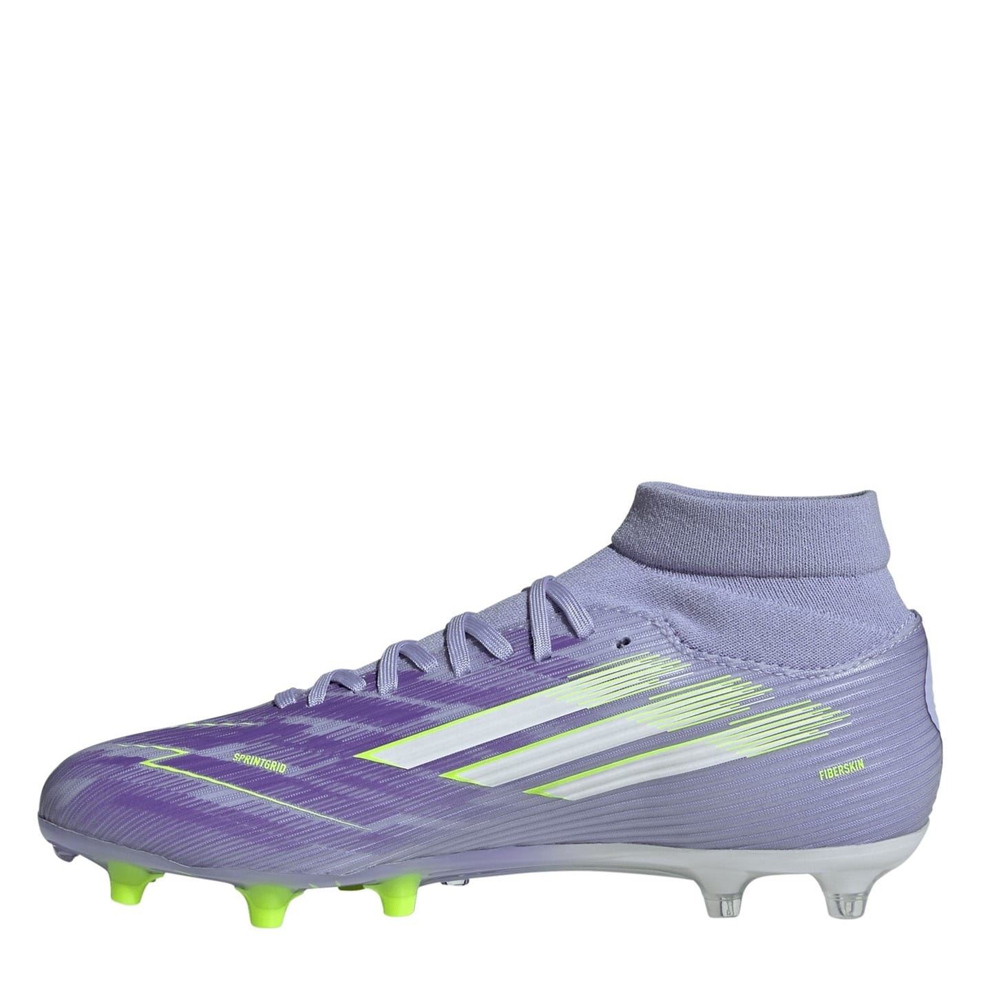 Adidas Unisex Accessories F50 Sparkfusion League Firm Ground Football Boots in Purple/Lemon