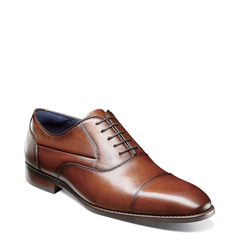 Men's Kallum Cap Toe Oxford Shoes (Cognac Leather)