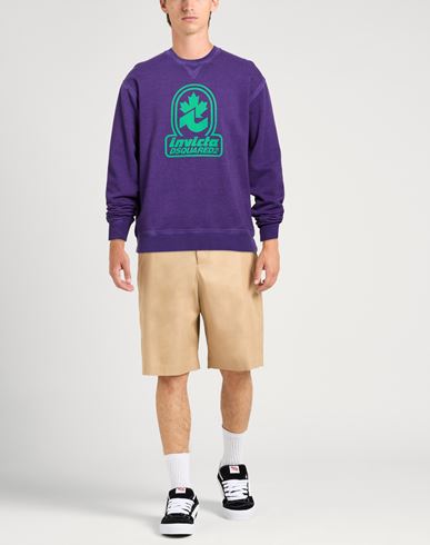 Man Sweatshirt Purple Size L Cotton