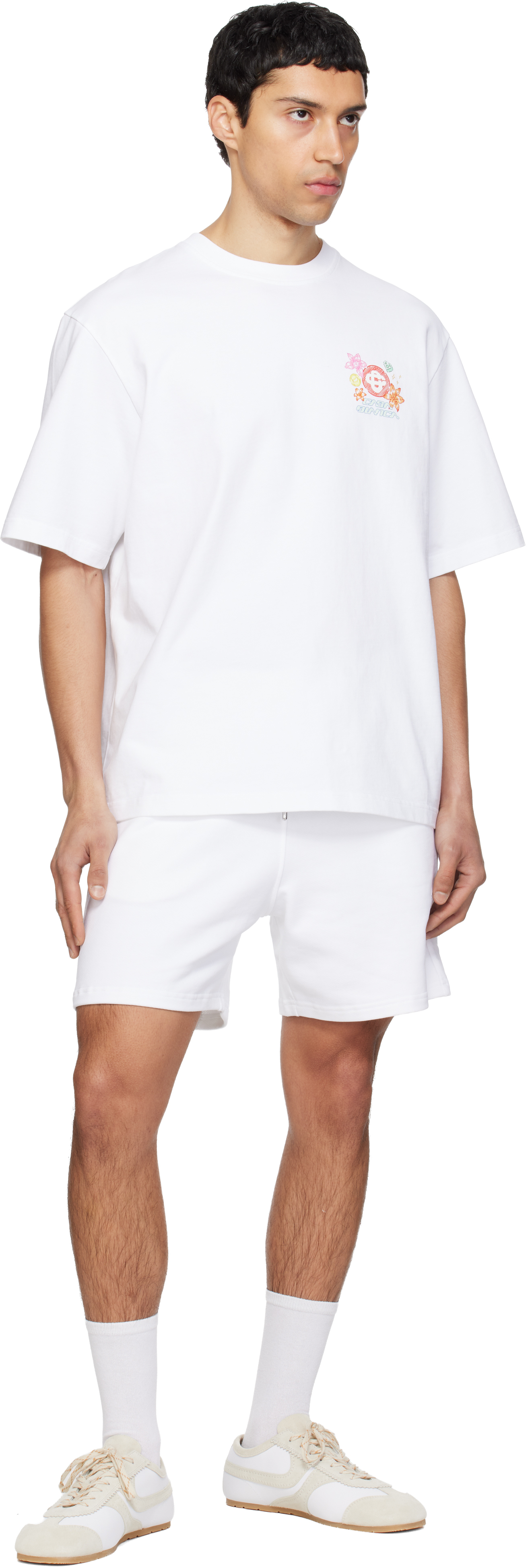 White Collage D'Icônes Graphique T-shirt