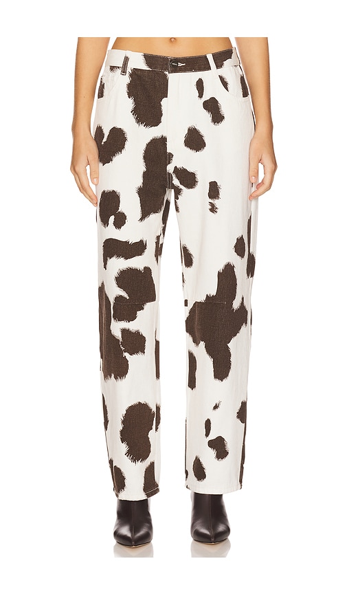 SNDYS Becks Cowhide Jean in White.  XS. Also in L, M, S