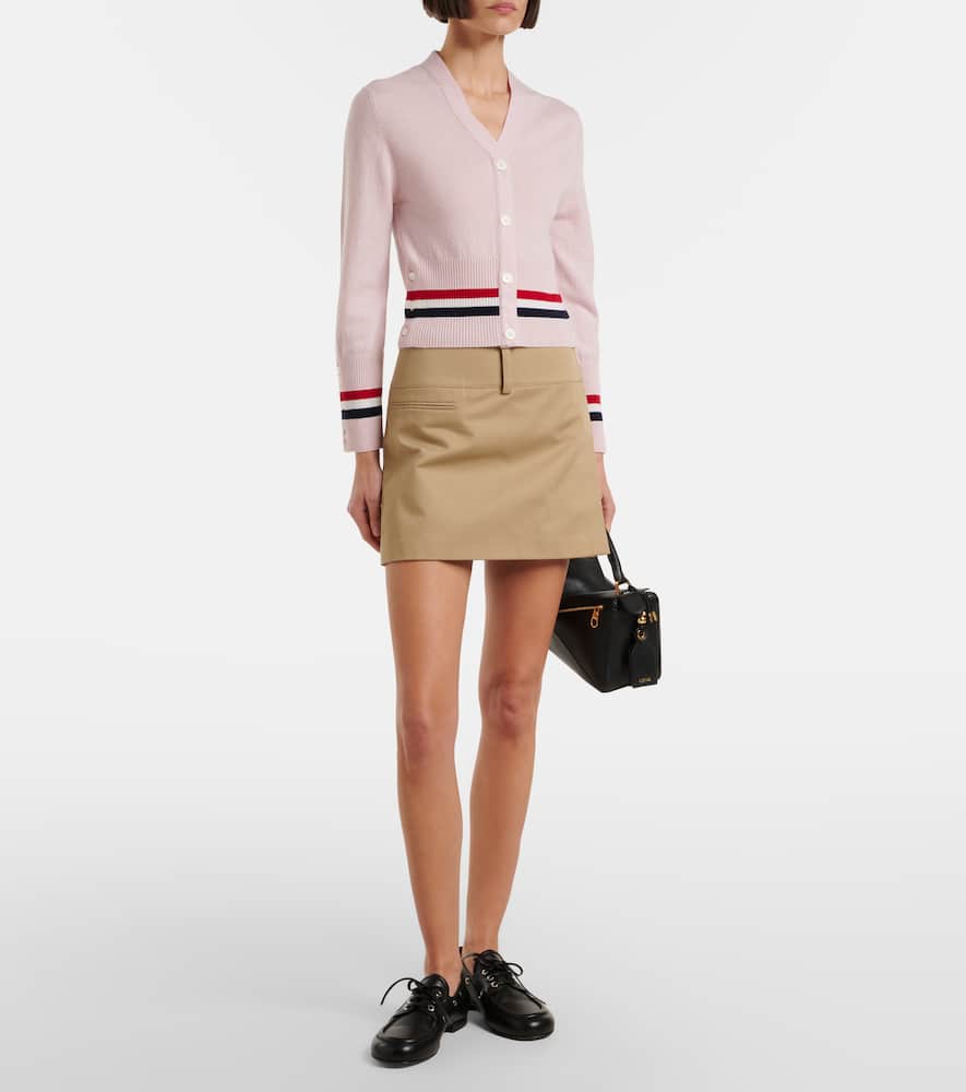 Cropped cashmere cardigan