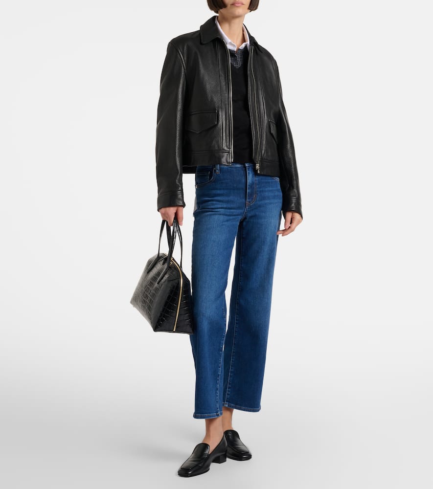 Mellow cropped mid-rise straight jeans
