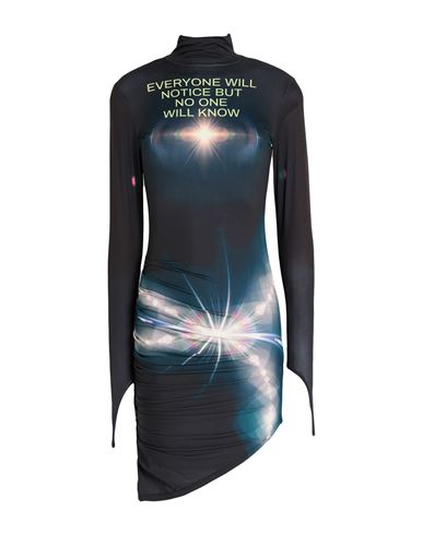 Woman Mini dress Charcoal Size S Polyester, Elastane