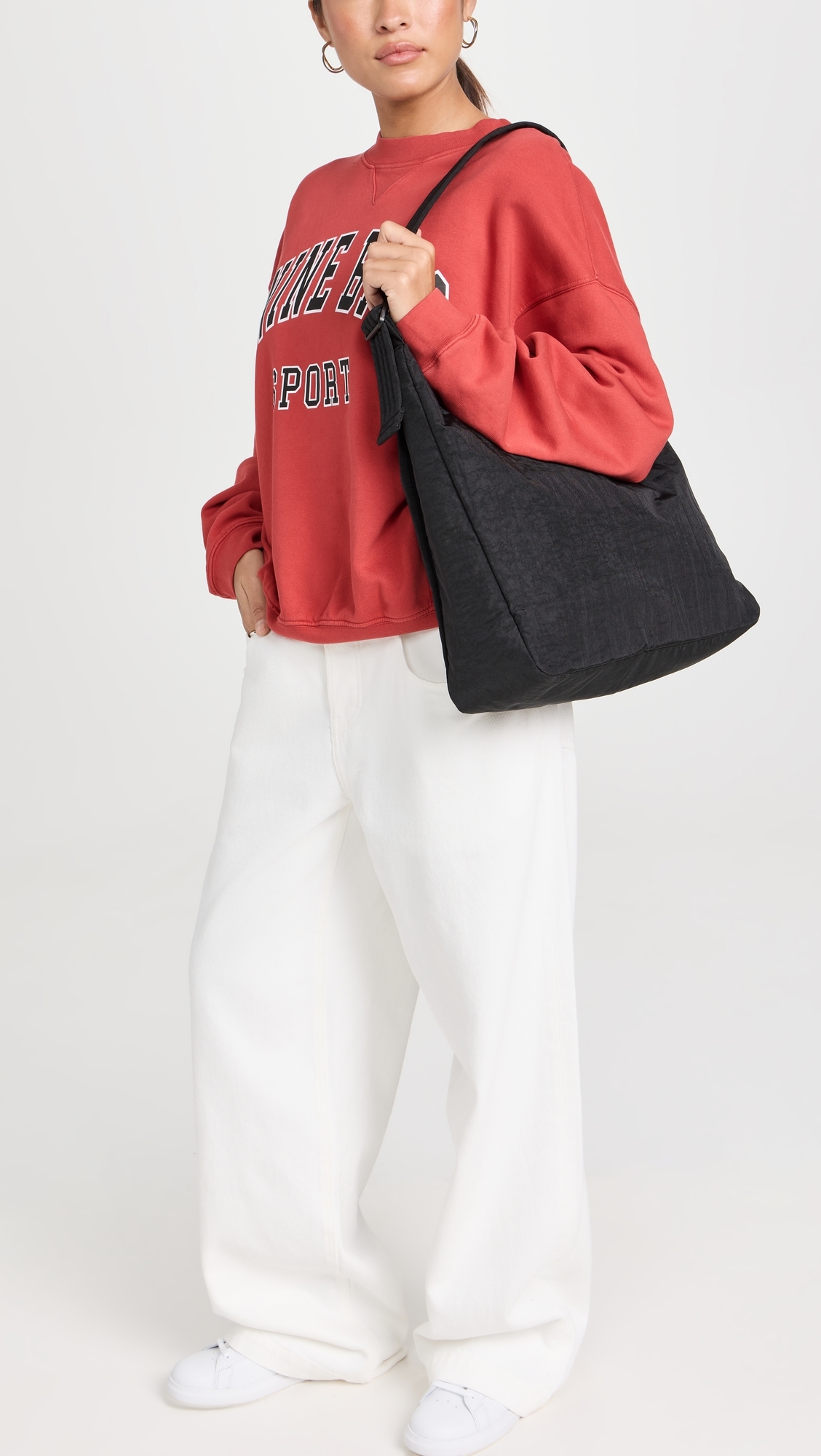 Nylon Shoulder Bag Black One Size