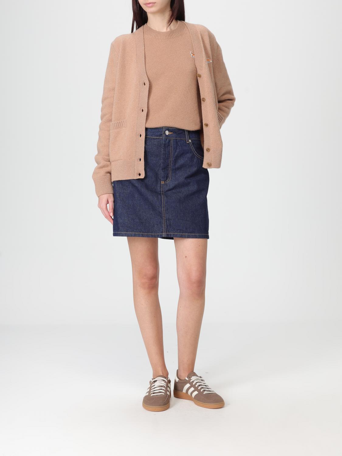 Skirt MAISON KITSUNÉ Woman color Blue