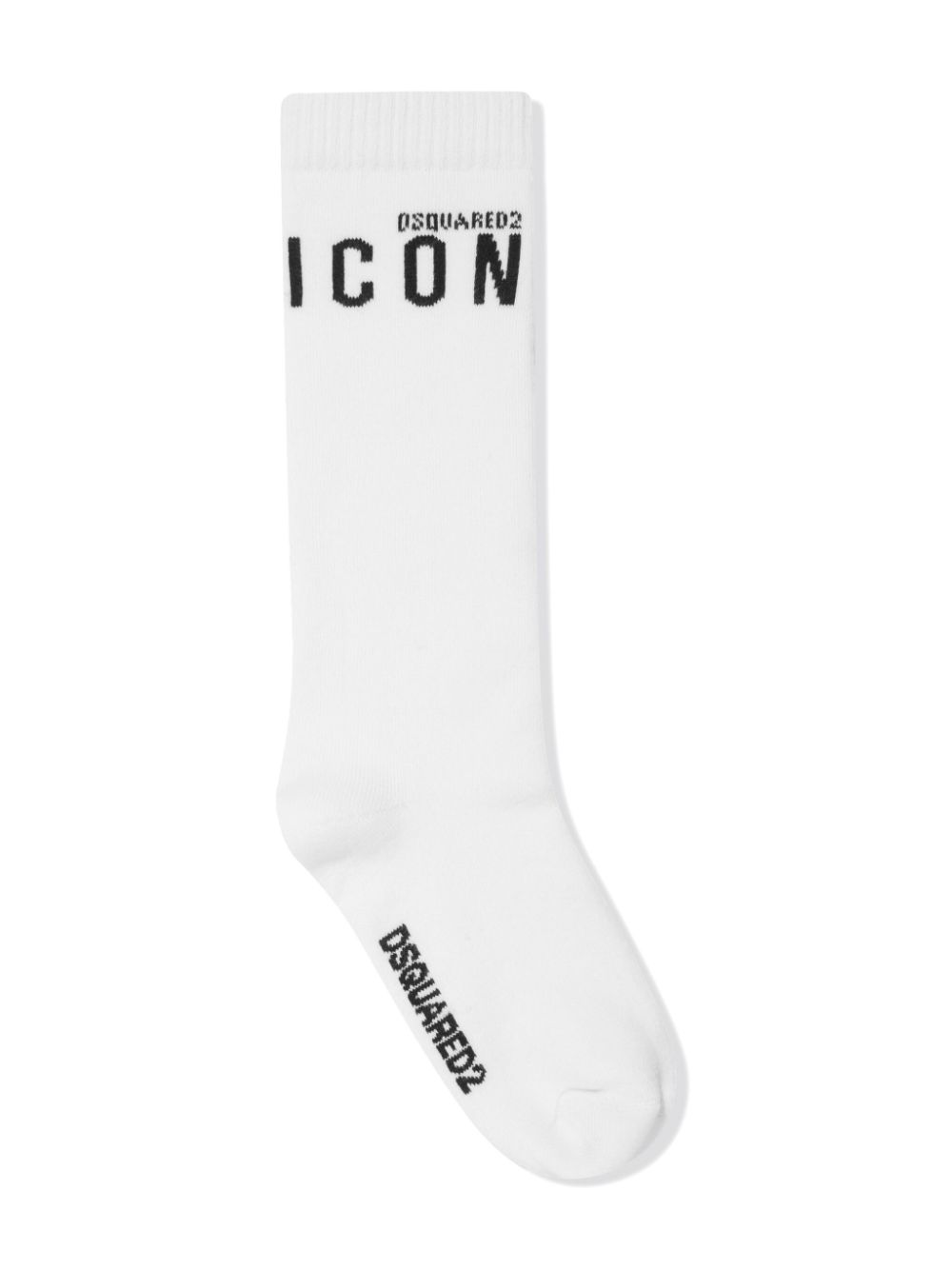 Logo-jacquard socks - White