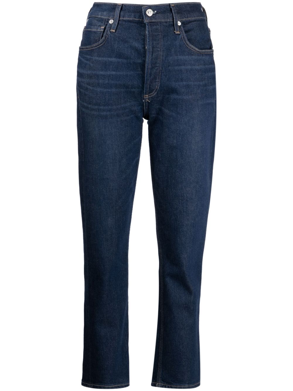 Jolene high-rise straight-leg jeans - Blue