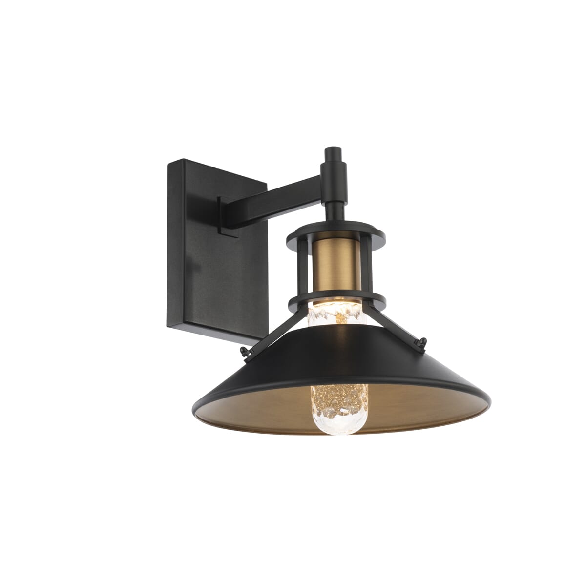 WAC Sleepless 3000K Outdoor Wall Light in Black/Aged Brass - WS-W43011-BK/AB