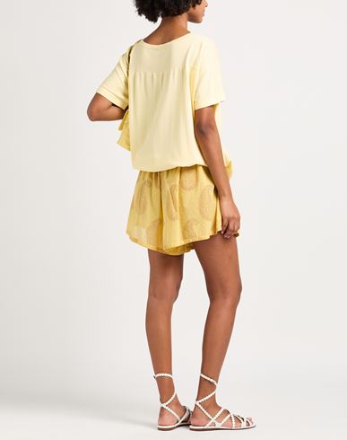 Woman Shorts & Bermuda Shorts Yellow Size 3 Cotton