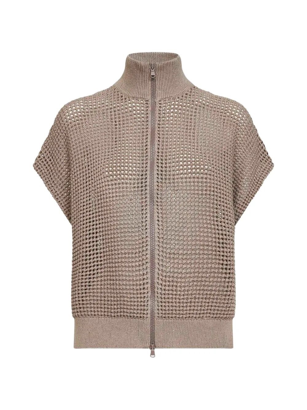 Cotton Net Cardigan