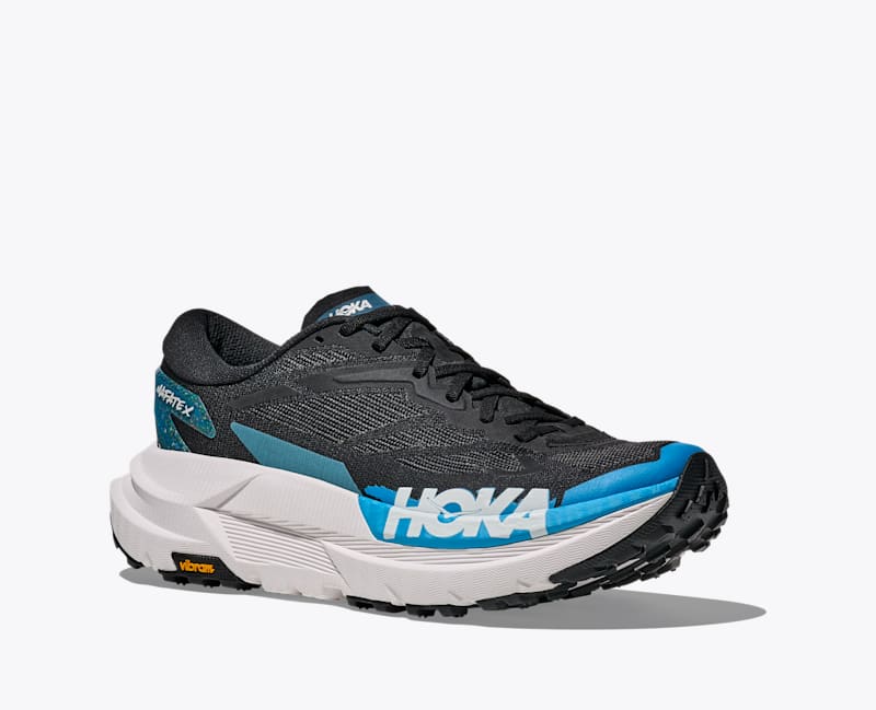 HOKA Men's Mafate X Shoes in Black/Skyward Blue