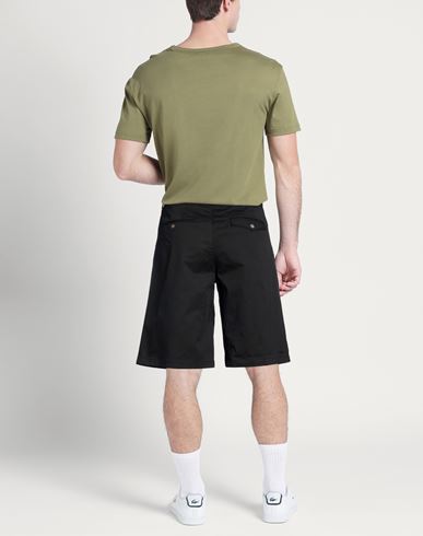 Man Shorts & Bermuda Shorts Black Size 36 Cotton, Elastane