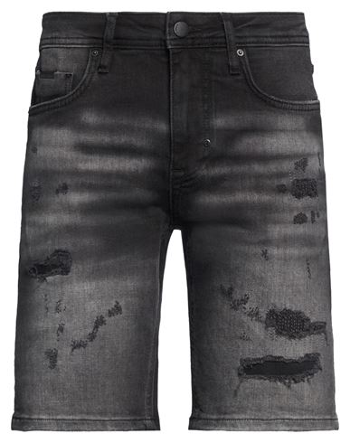 Man Denim shorts Black Size 28 Cotton, Elastane
