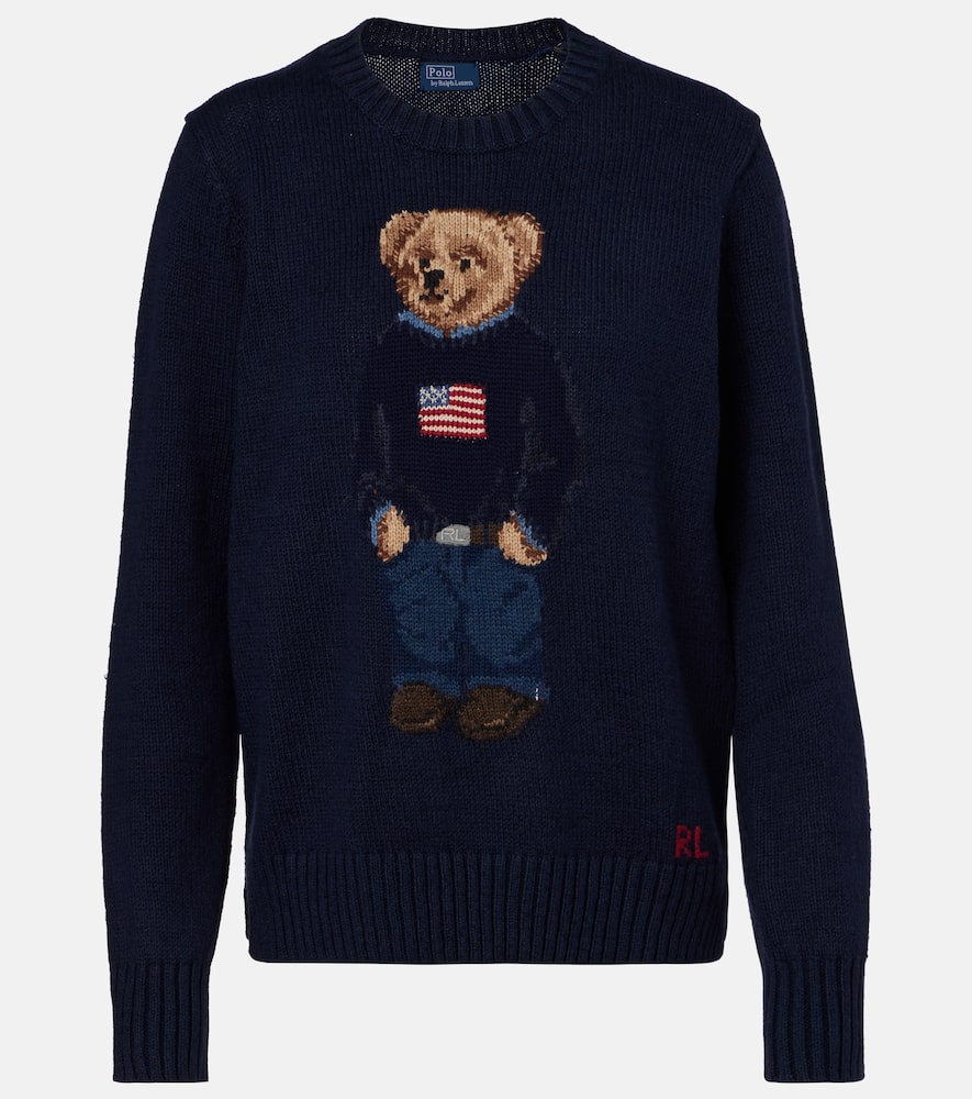 Polo Ralph Lauren Polo Bear intarsia cotton and linen sweater