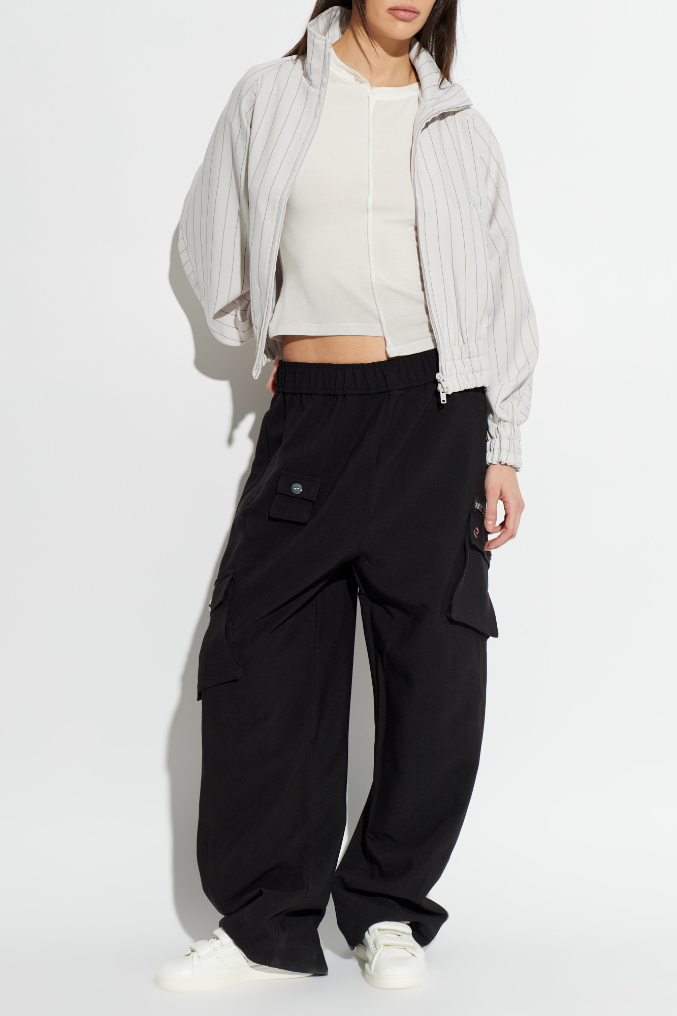 Jacket With Stand-up Collar, Women's, Grey