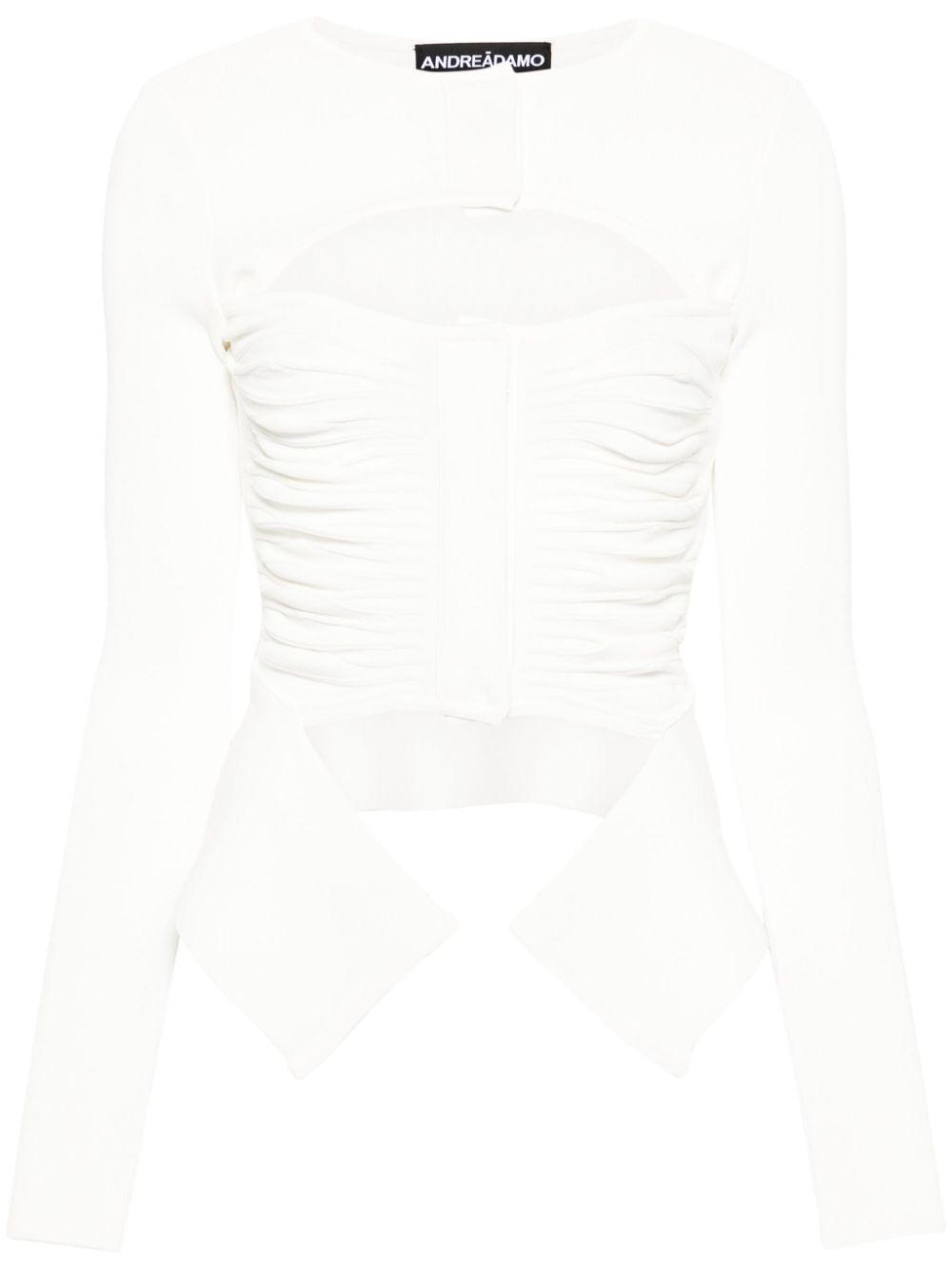 Xray cut-out ruched cardigan - Black