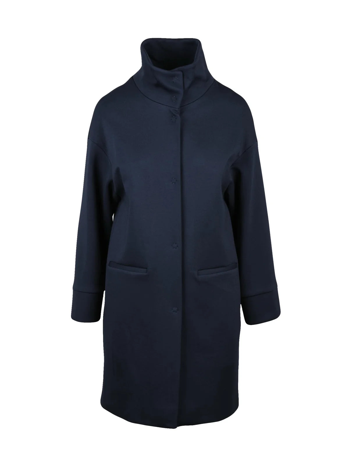 Midnight Blue Virgin Wool-Blend Coat