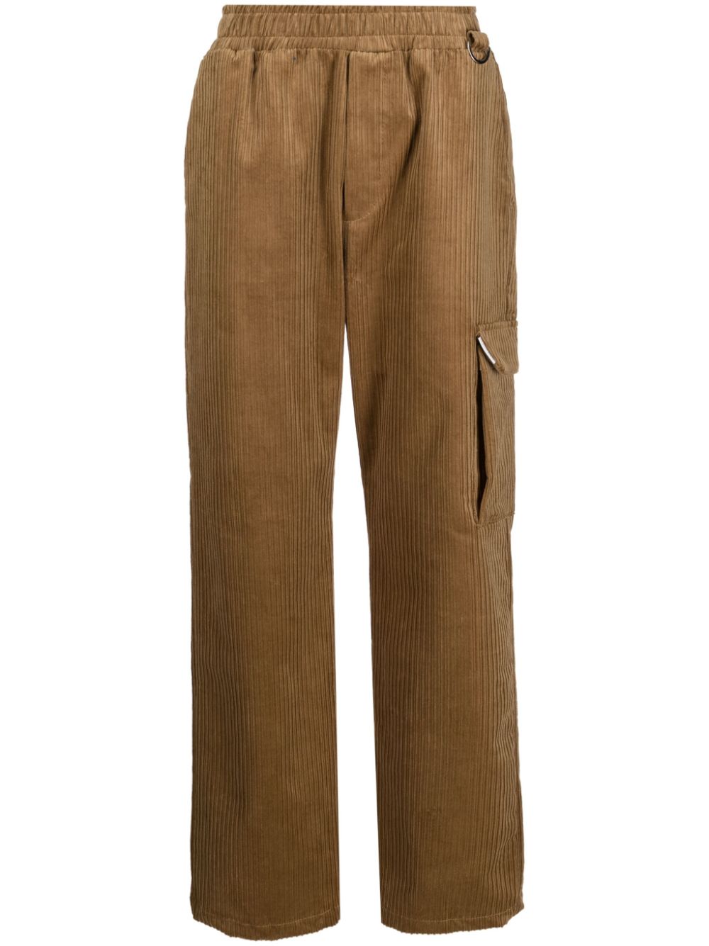 Corduroy straight-leg trousers - Neutrals