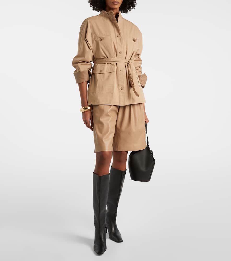 Belted cotton jacket