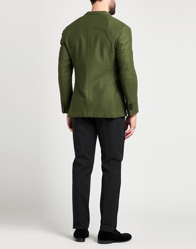 Man Blazer Green Size 42 Cotton, Cashmere