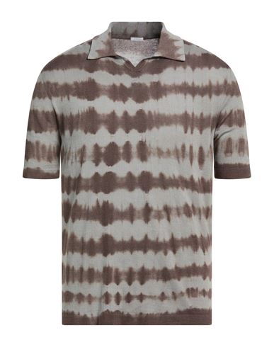 Man Sweater Brown Size 40 Cotton, Silk
