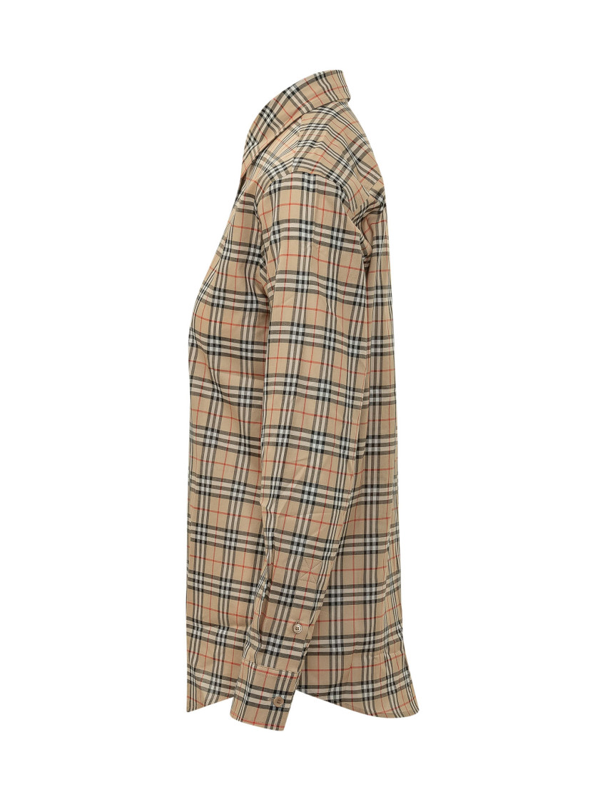 Beige Regular Checks Shirt
