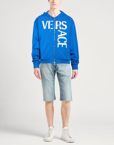 Man Sweatshirt Blue Size L Cotton