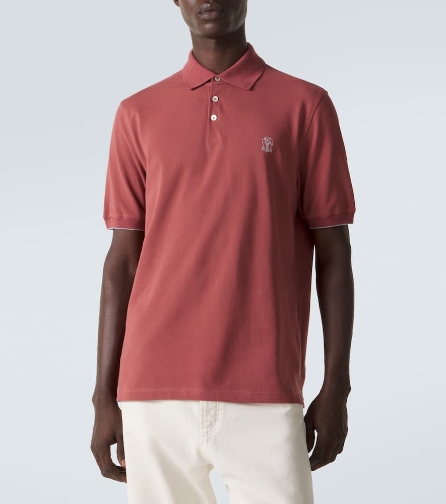 Logo cotton piqué polo shirt