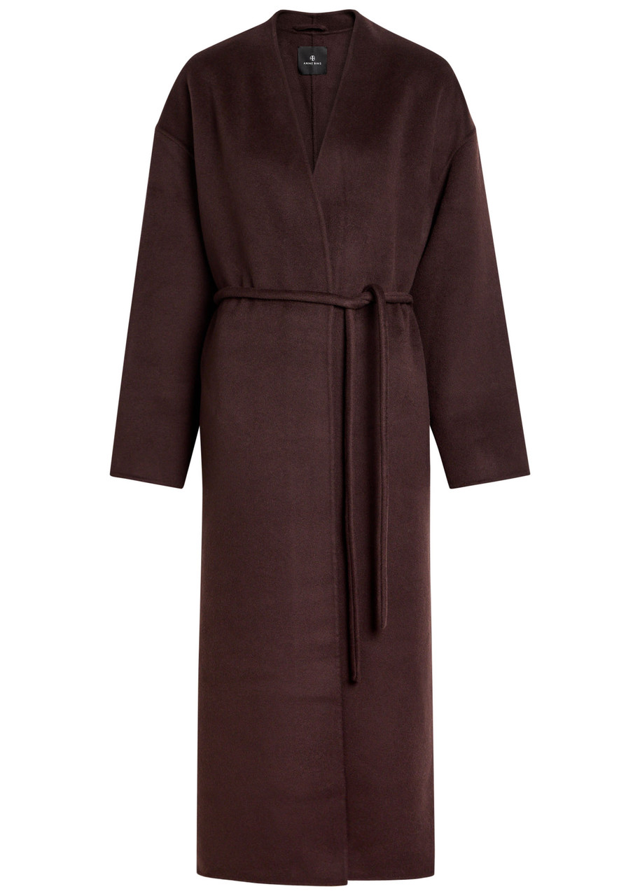 Hunter Belted Wool and Cashmere-blend Coat