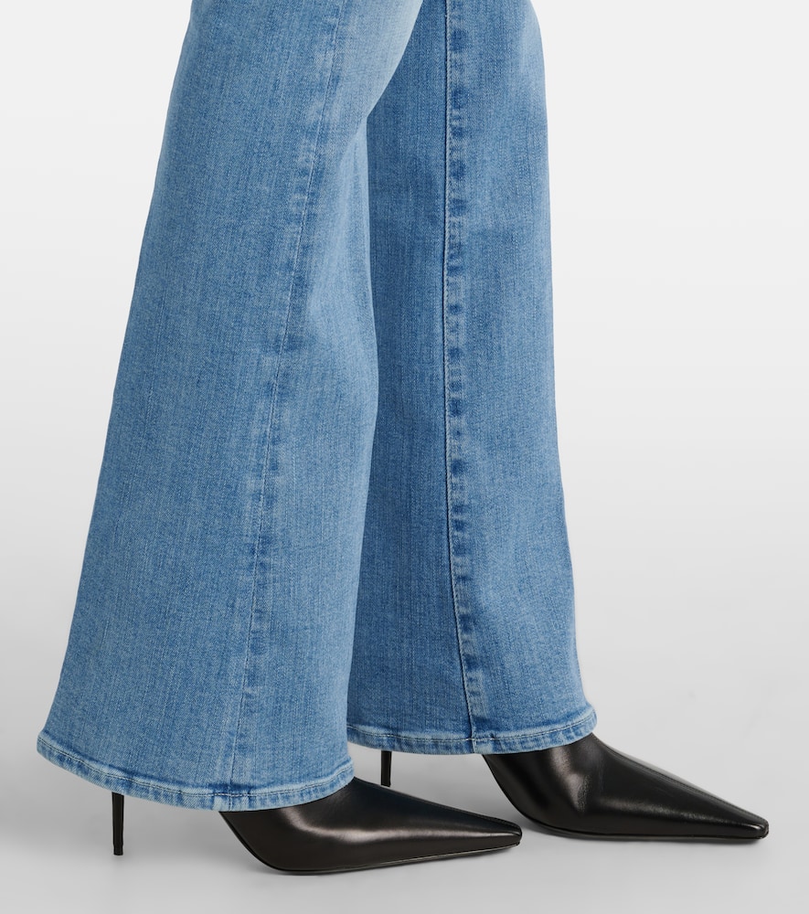 Mid-rise flared jeans