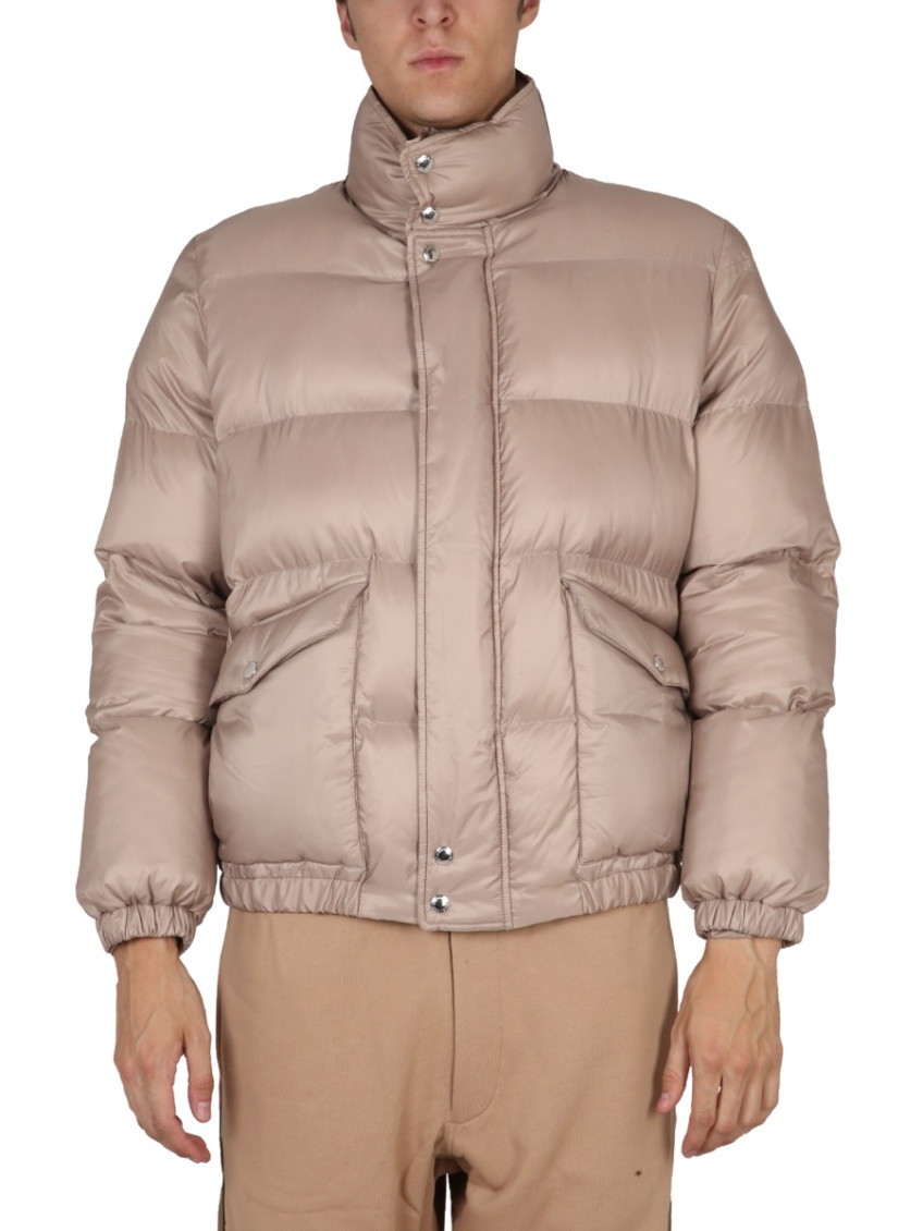 Graffiti-print puffer jacket