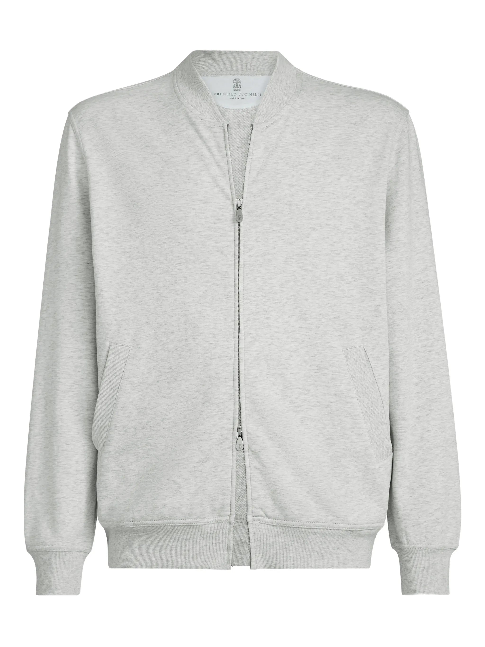 Cotton-Blend Hoodie — Grey