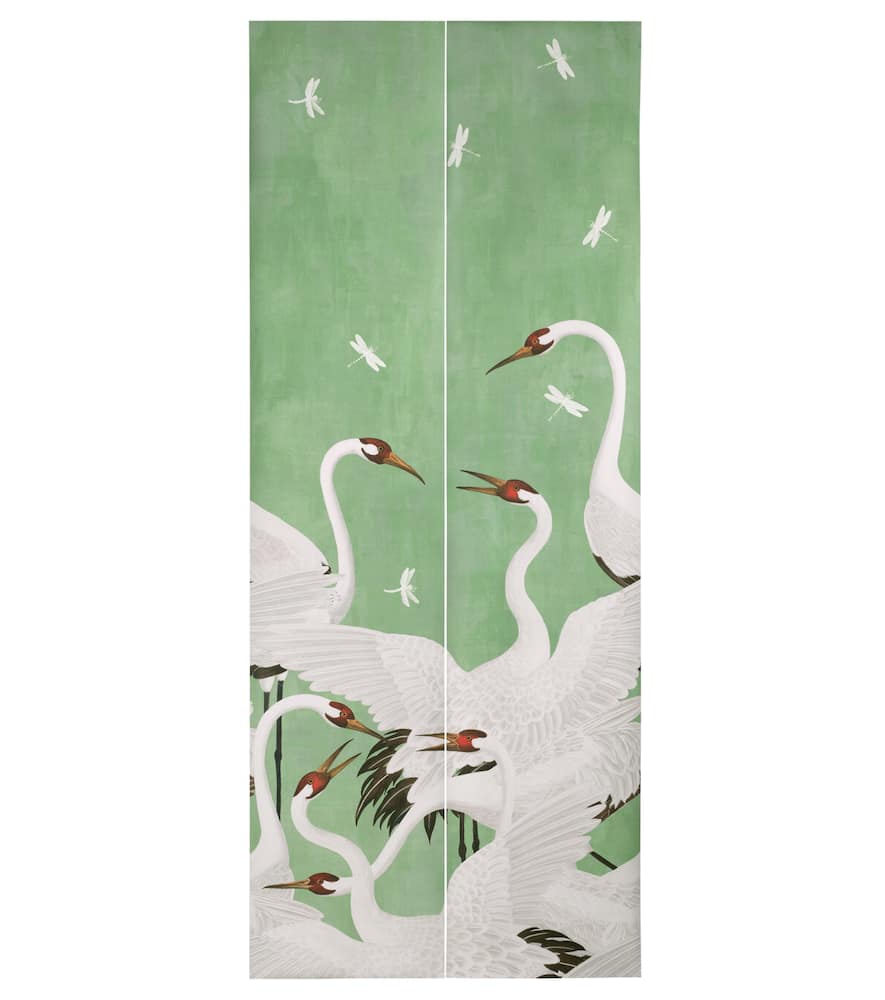 Gucci Heron printed wallpaper