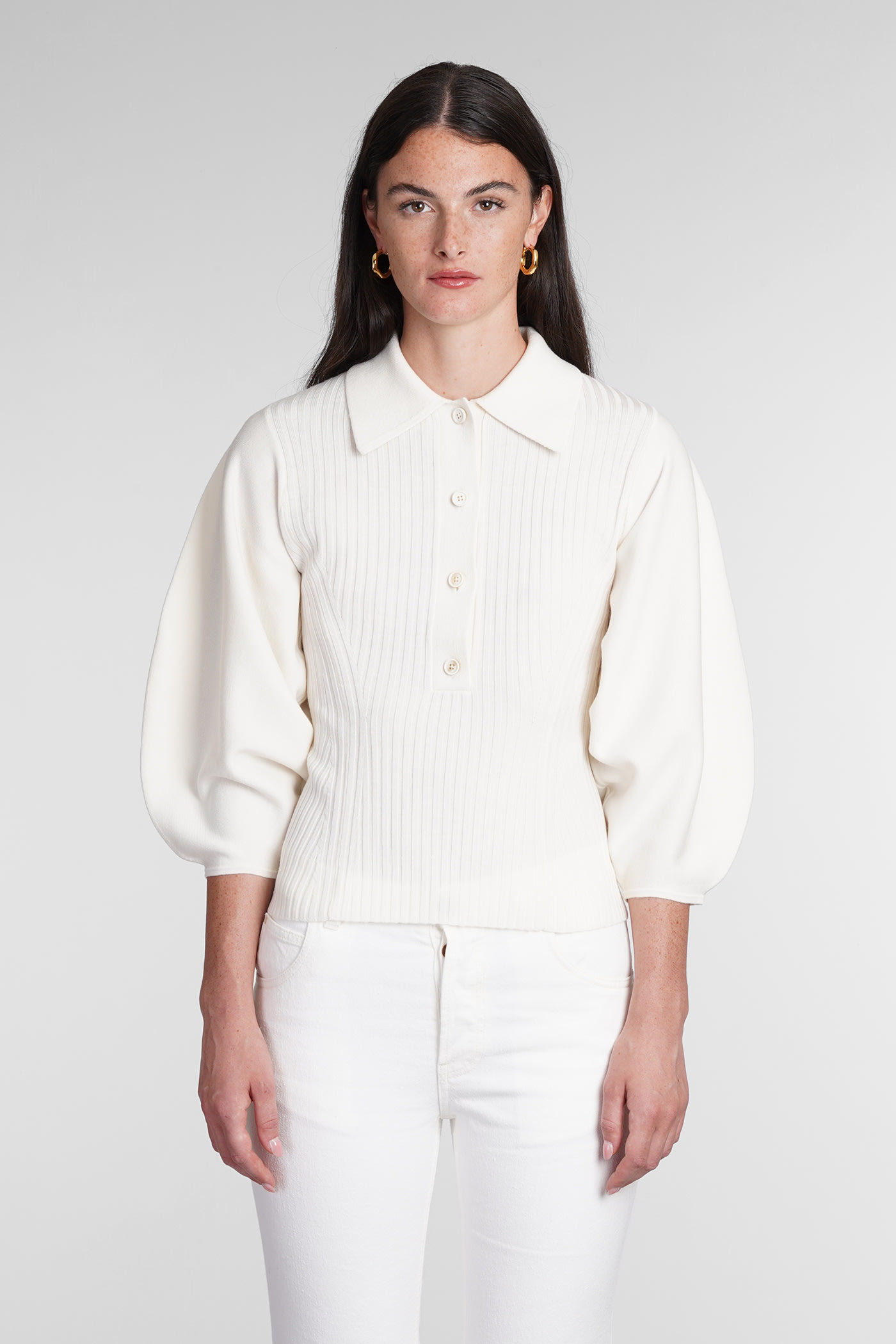 Knitwear In Beige Wool