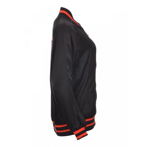 Logo patch bomber jacket - Black