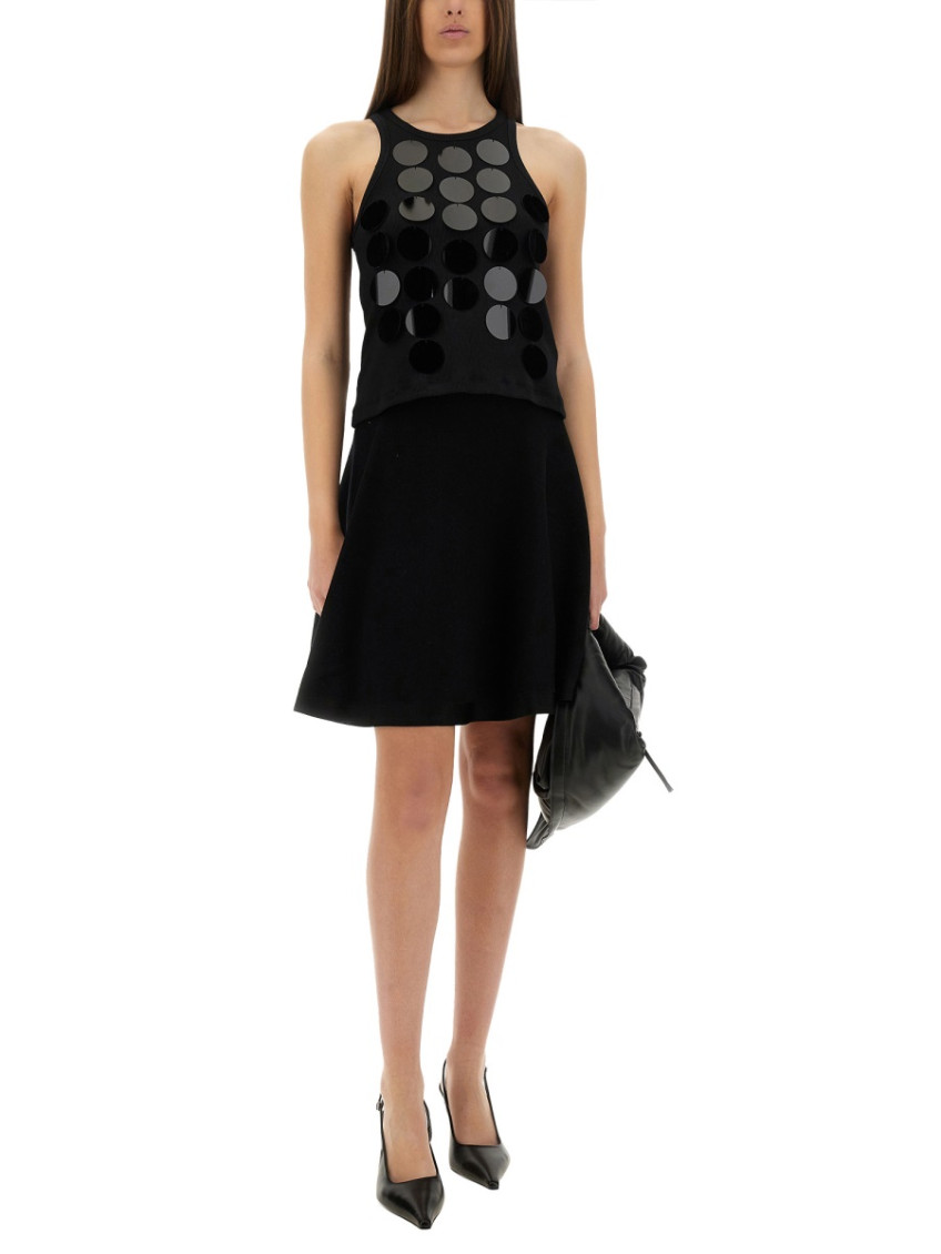 Black Sequin Tank Top