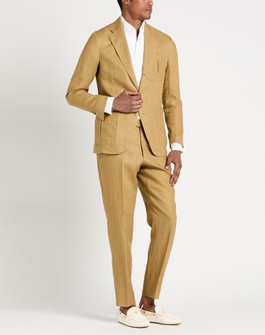 Man Suit Mustard Size 40 Linen