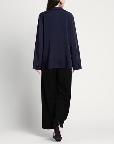 Woman Blazer Navy Size L Polyester, Elastane