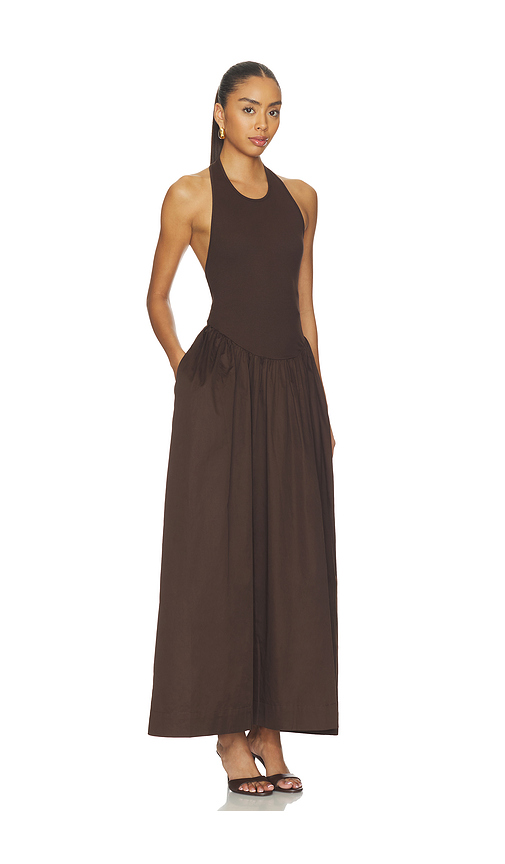 ROAME. Cody Rib Maxi Dress in Chocolate. XS. Also in S, M
