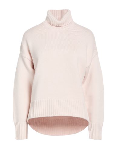 Woman Turtleneck Light pink Size 4 Merino Wool