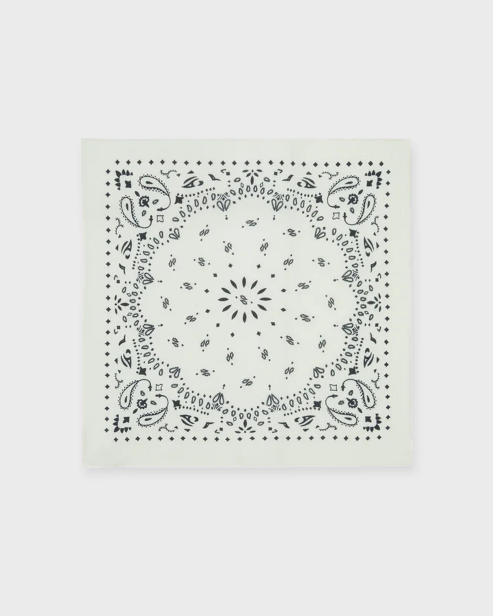 KUJTEN Hachiko Cashmere Bandana Scarf White ONESIZE
