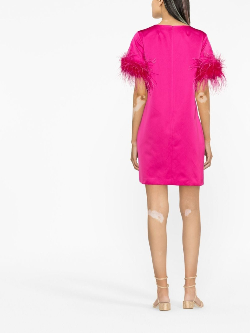 - Feathered Mini Dress