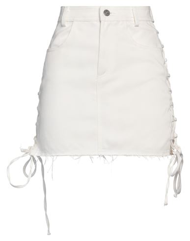 Woman Denim skirt White