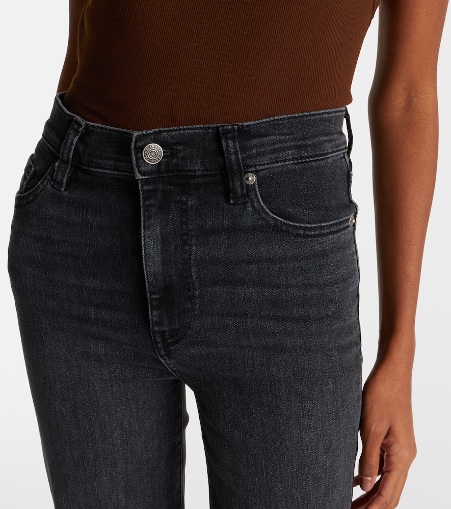 Le Sleek cropped high-rise straight jeans