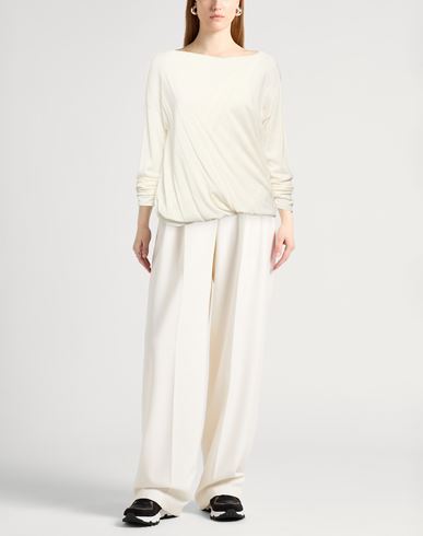 Woman Sweater Ivory Size M Virgin Wool